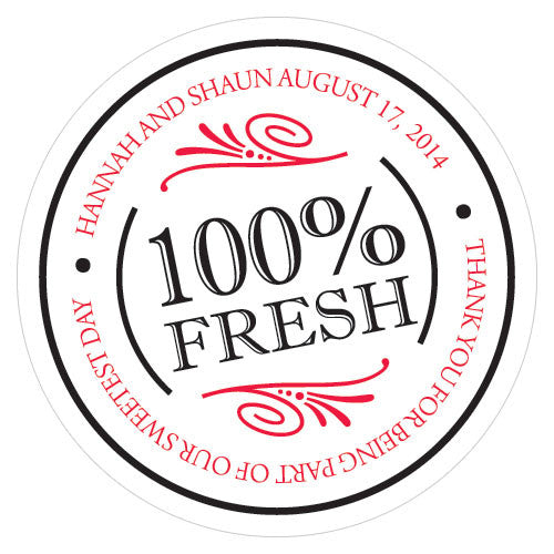 100% Fresh Small Sticker