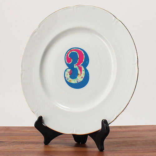 Homespun Table Number Diecut Clear Cling Numbers