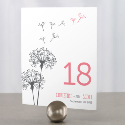 Dandelion Wishes Table Number Numbers