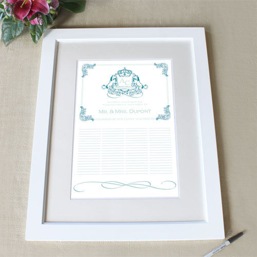 Coat of Arms Personalized Signature Certificate with Frame P