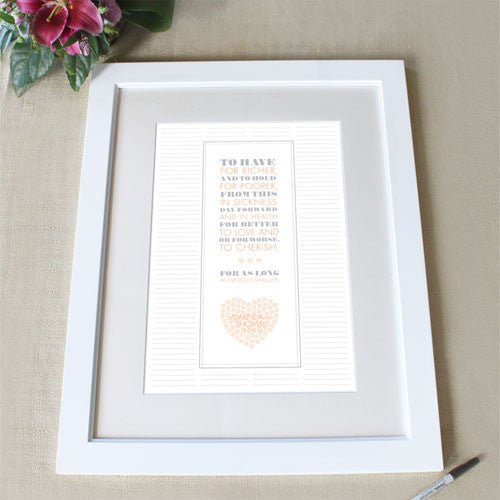 From This Day Forward Personalized Signature Certificate with Frame