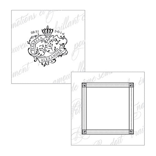 Parisian Love Letter Square Tag B