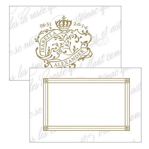 Parisian Love Letter Large Rectangular Tag B