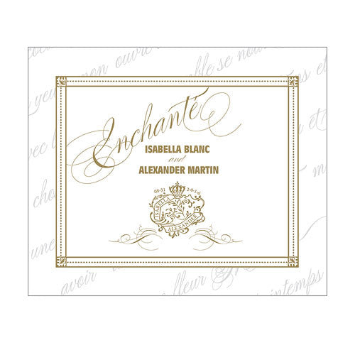 Parisian Love Letter Rectangular Label B