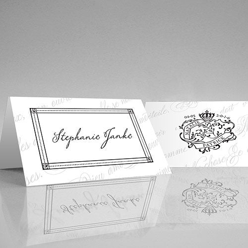 Parisian Love Letter Place Card With Fold B