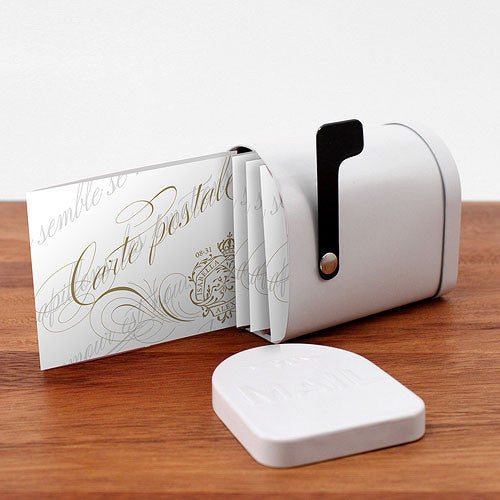 Parisian Love Letter Post Note Card with Fold B