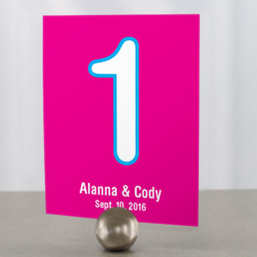 Retro Pop Table Number Numbers