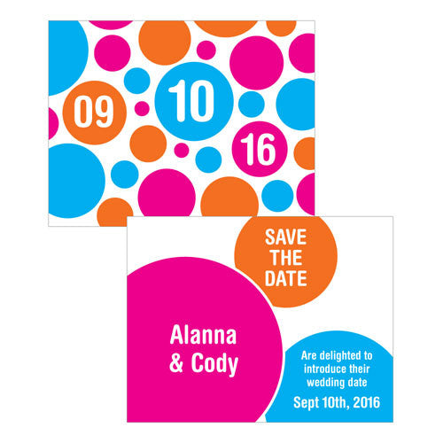 Retro Pop Save The Date Card