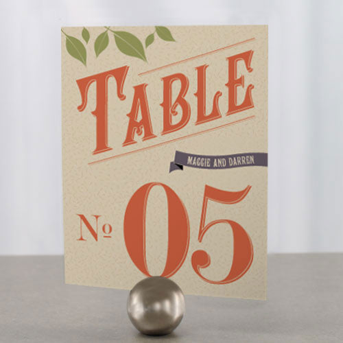 Vineyard Table Number Numbers