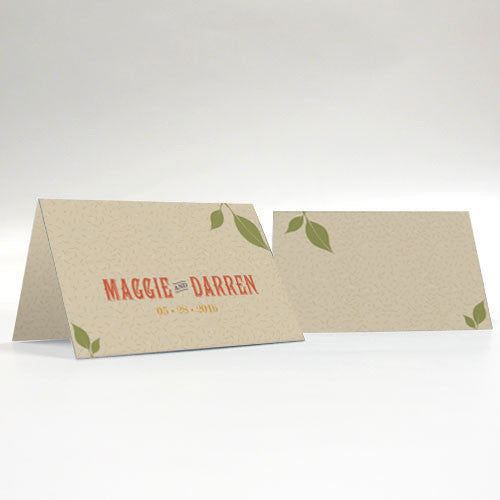 Vineyard Place Card With Fold B