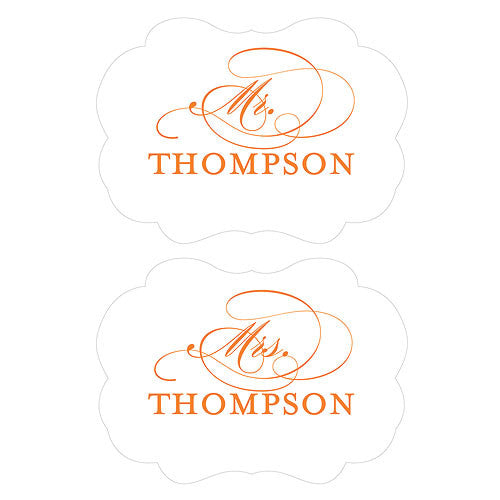 Personalized Mr. & Mrs. Paper Chair Markers