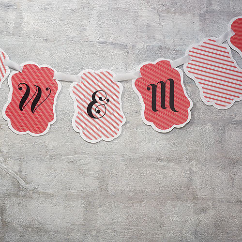 Striped Decorative Shape Bunting Banner