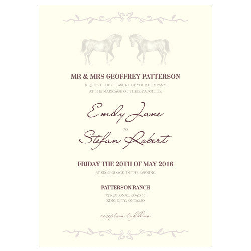 Equestrian Love Invitation