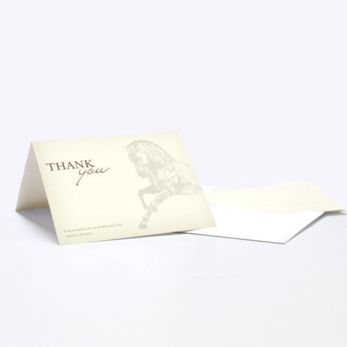 Equestrian Love Thank You Card