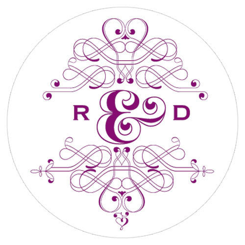 Fanciful Monogram Small Sticker