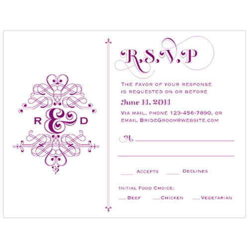 Fanciful Monogram RSVP