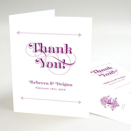 Fanciful Monogram Thank You Card