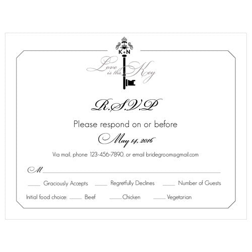 Key Monogram RSVP