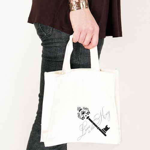 Key Monogram Personalized Tote Bag Tote Bag with Gussets