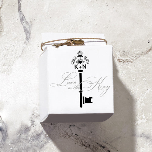 Key Monogram Favor Box Wrap