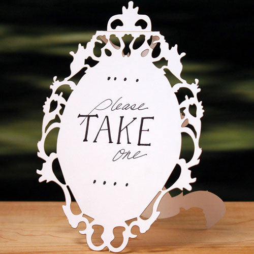 Laser Expressions Large Oval Baroque Frame Folded Signage