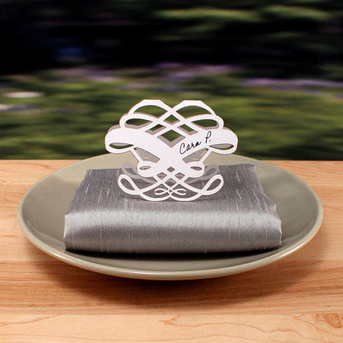 Laser Expressions Infinite Heart Folded Place Card