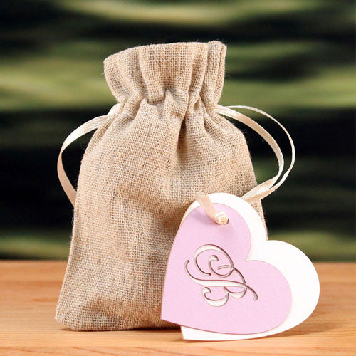 Laser Expressions Heart Monogram "Double-Luxe" Tag