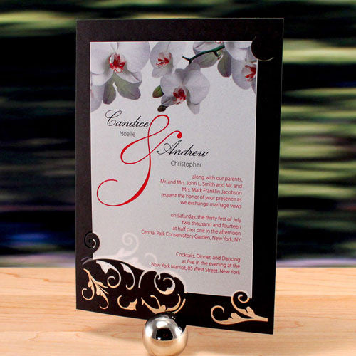 Laser Expressions Classic Orchid "Double-Luxe" Invitation