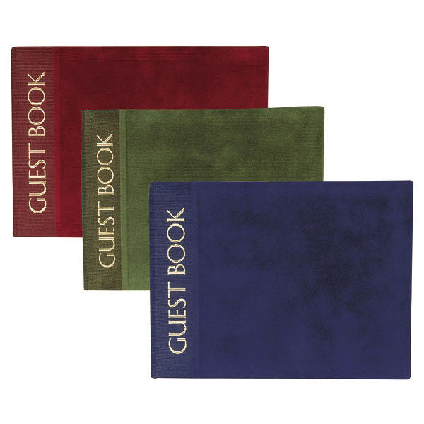 Luxury Cover with Gold Foil Print Guest Book Burgundy