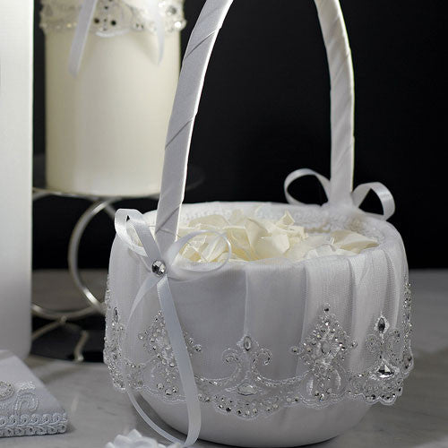 Beverly Clark Royal Lace Collection Flower Girl Basket