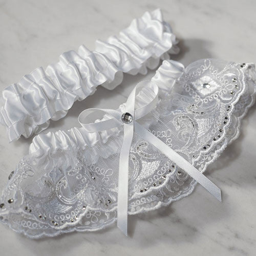 Beverly Clark's Royal Lace Bridal Garter Set