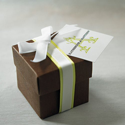 Seta Marrone - Chocolate Brown Favor Boxes Chest