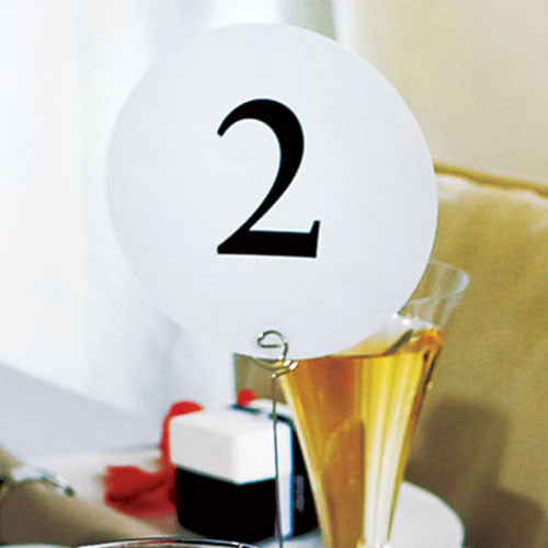 Round Table Number Cards Numbers