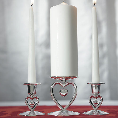 Suspended Heart Unity Candle Holder