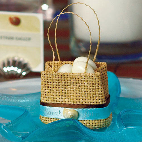 Natural Miniature Woven Beach Bags