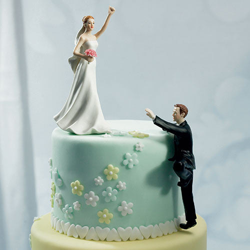 Climbing Groom and Victorious Bride Mix & Match Cake Toppers Victorious Bride