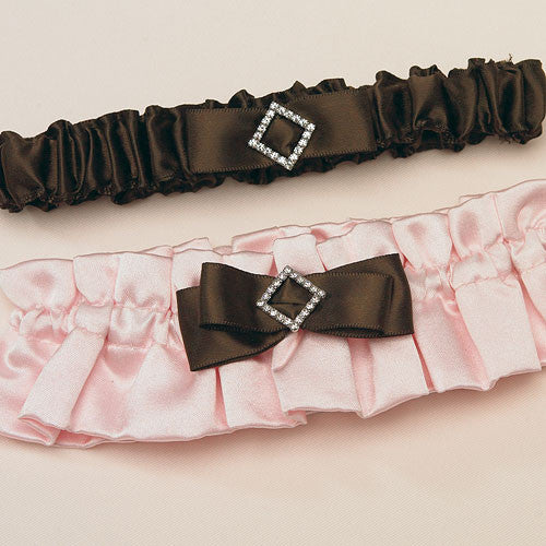 Chocolate Blush Bridal Garter Set