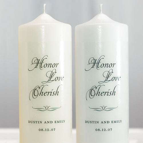 Honor Love Cherish Personalized Unity Candle