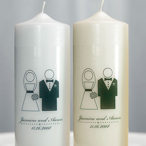 Bride and Groom Personalized Unity Candle