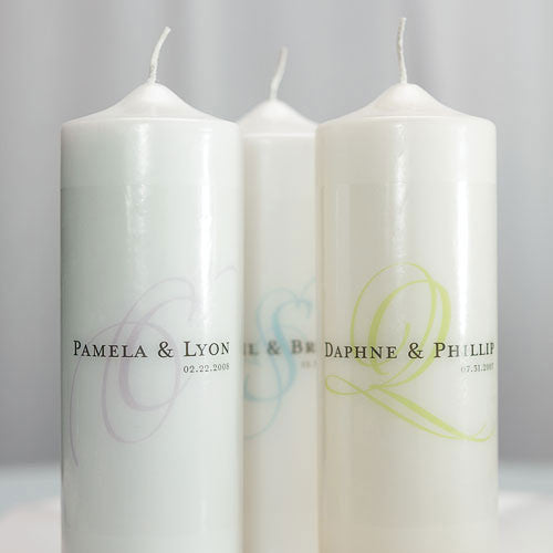 Modern Monogram Personalized Unity Candle