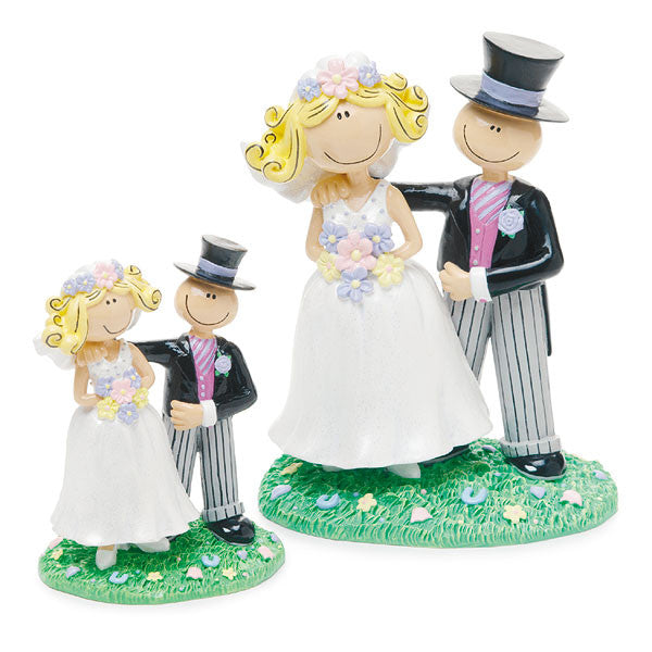 Comical Bride & Groom Figurine Small