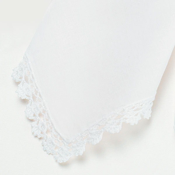 Plain with Crocheted Border Handkerchief
