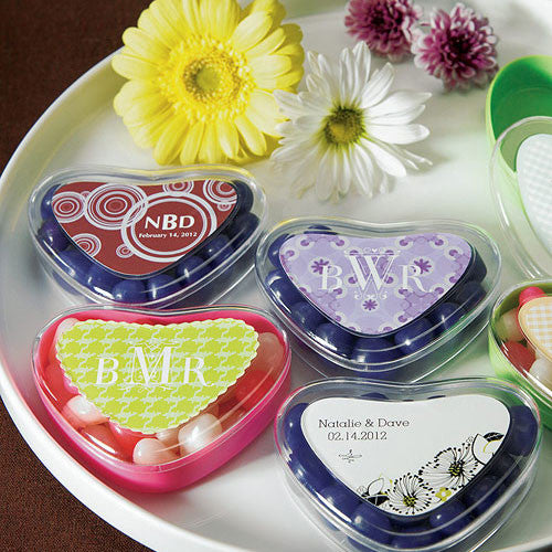 Heart Shaped Candy Containers Crystal &