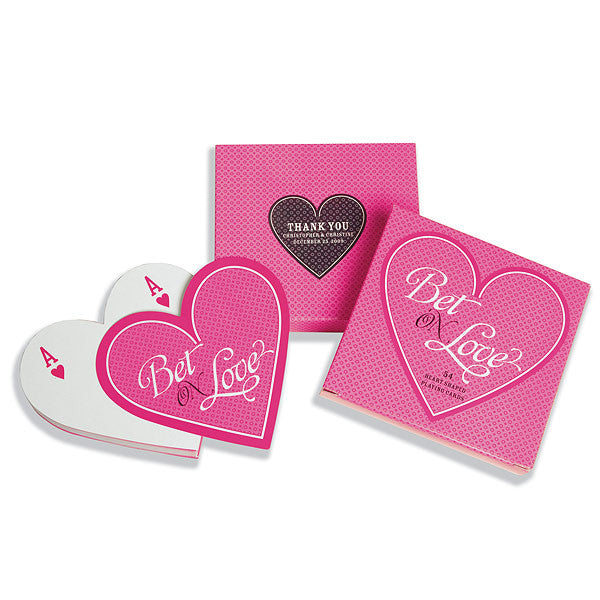 Bet on Love Heart Shaped Playing Cards