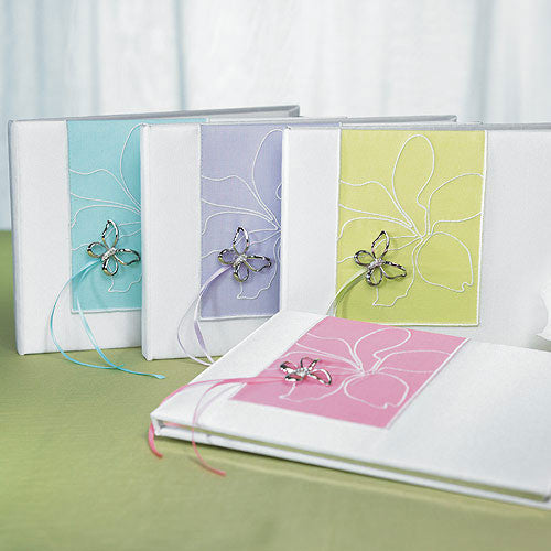 Butterfly Dreams Traditional Guest Book Pink