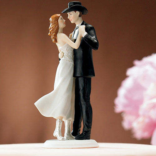 A Sweet Western Embrace Cake Topper