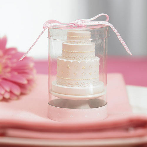 Elegant Lace Wedding Cake Candle