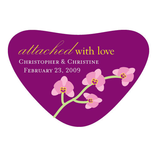 Mini Orchid Heart Container Stickers