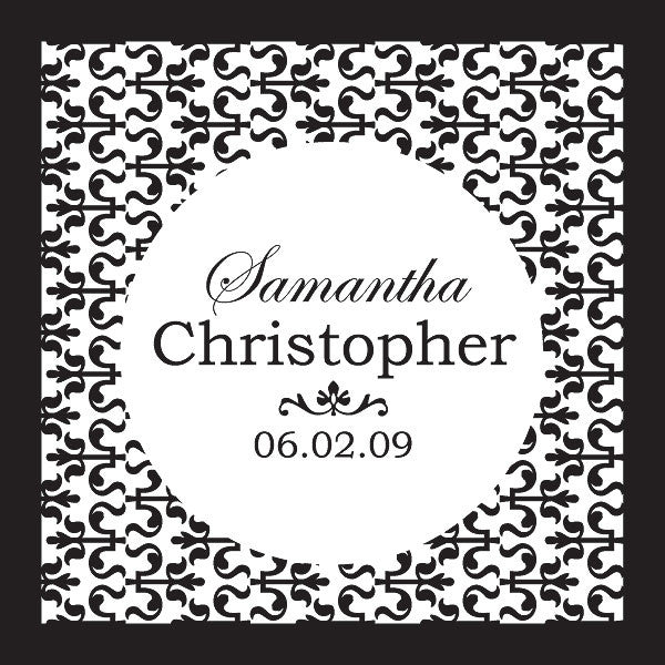 Ornamental Black Pattern Favor / Place Cards