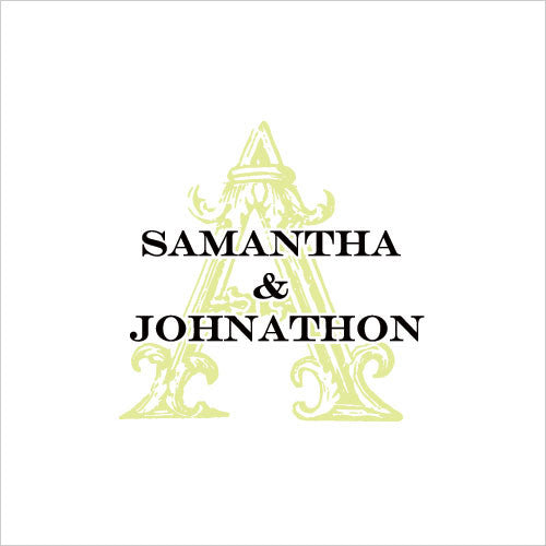 Ornamental Baroque Monogram Favor / Place Cards